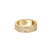 [Clover Jewelry]LOVE 5.5MM FULL-PAVE 6-DIAMOND RING