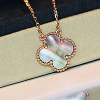 [Clover Jewelry]CLOVER 15MM  GRAY MOTHER OF PEARL NECKLACE
