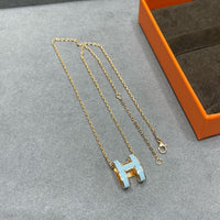 [Clover Jewelry]POP H SKY BLUE NECKLACE