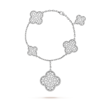 [Clover Jewelry]CLOVER 6 MOTIFS SILVER DIAMOND BRACELET