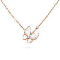 [Clover Jewelry]BUTTERFLY MOP DIAMOND NECKLACE