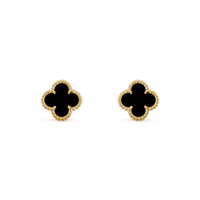 [Clover Jewelry]CLOVER MINI 9.5MM BLACK MOP EARRINGS