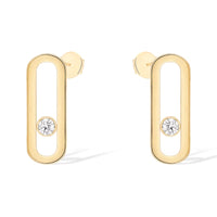 [Clover Jewelry]MOVE UNO SMALL 1 DIAMOND EARRINGS