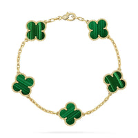 [Clover Jewelry] CLOVER 5 MOTIF MALACHITE BRACELET COLLECTION