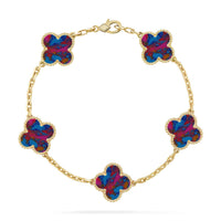 [Clover Jewelry]CLOVER 5 MOTIF COLOR GEMSTONES BRACELET COLLECTION