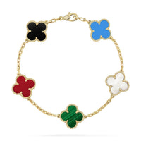 [Clover Jewelry]CLOVER 5 MOTIFS MULTICOLOR BRACELET