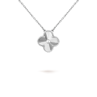 [Clover Jewelry]CLOVER 15MM LASER NECKLACE SILVER