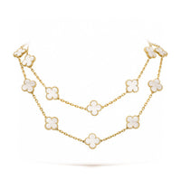 [Clover Jewelry]CLOVER 20 MOTIFS WHITE MOP NECKLACE