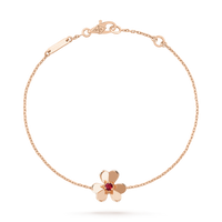 [Clover Jewelry]FRIVOLE GOLD FLOWER PINK MALACHITE BRACELET