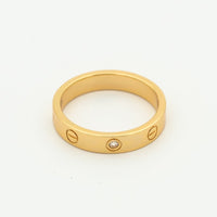 [Clover Jewelry]LOVE RING 4MM 1 DIAMOND PINK GOLD