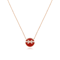 [Clover Jewelry]JEUX DE ROSE GOLD DIAMOND NECKLACE