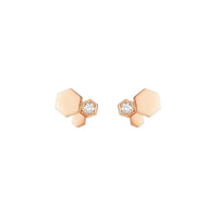 [Clover Jewelry]BEE LOVE PINK GOLD DIAMOND EARRINGS