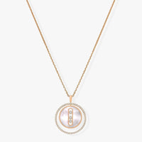 [Clover Jewelry]LUCKY MOVE MM NACRE BLANCHE DIAMOND NECKLACE
