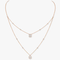 [Clover Jewelry]MY TWIN 2 ROW DIAMOND NECKLACE