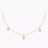 [Clover Jewelry]My Twin Diamond Necklace in Silver