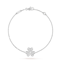 [Clover Jewelry]FRIVOLE SILVER FLOWER DIAMOND BRACELET